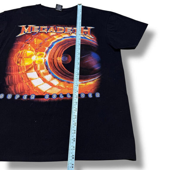 VTG Megadeth Super Collider Band Tee Hot Rock Tag Black Large Y2K Album Metal - Picture 8 of 8